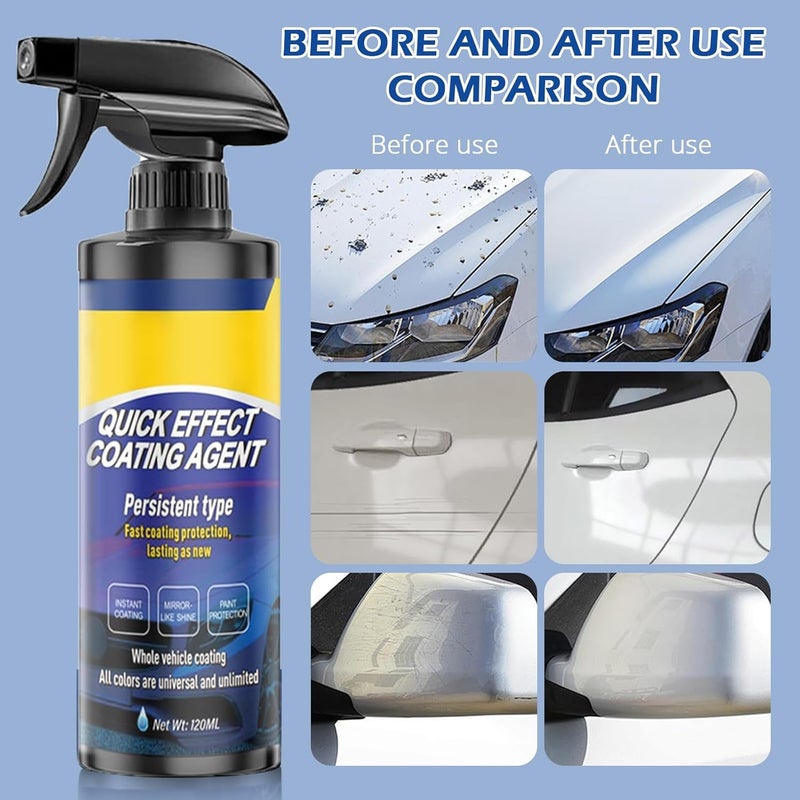 TABOUNTS Advanced Car Coating Spray,Quick Effect Coating Agent for Car –Fast-Acting Car Coating Spray, Scratch Wax Polish & Waterless Wash,For Vehicle Exterior Care & Paint Protection-2pcs - Image 3