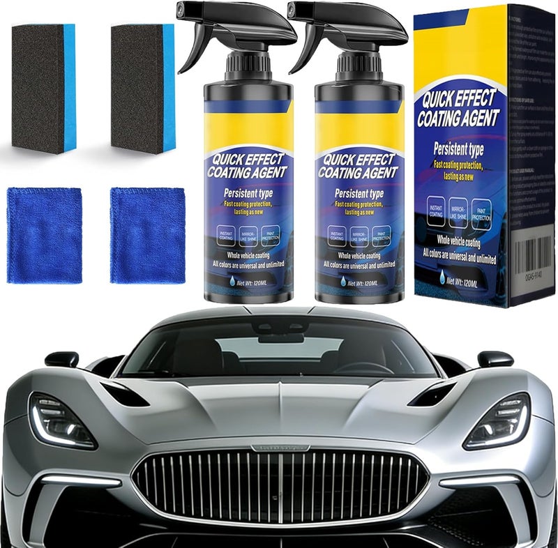 TABOUNTS Advanced Car Coating Spray,Quick Effect Coating Agent for Car –Fast-Acting Car Coating Spray, Scratch Wax Polish & Waterless Wash,For Vehicle Exterior Care & Paint Protection-2pcs - Image 1