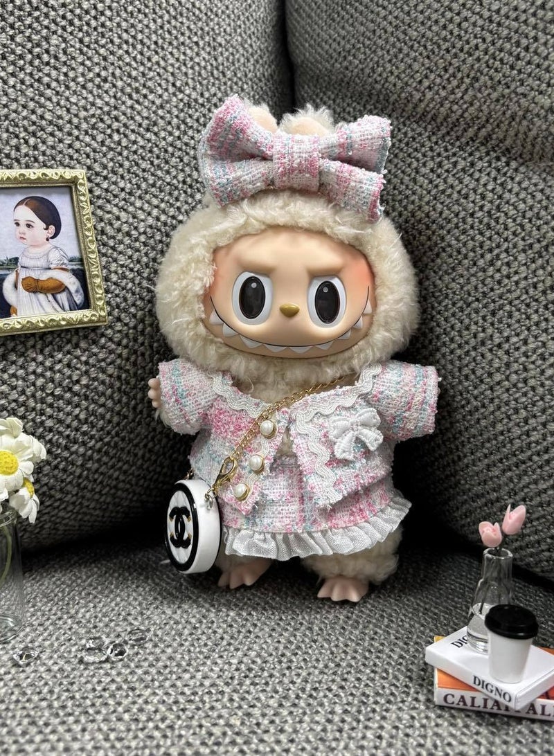 لابوبو ملابس دمية لابوبو، ملابس لابوبو، ملابس دمية لابوبو مصنوعة يدويًا من الكروشيه للدمى مقاس 6.7 بوصة، ملابس وإكسسوارات لابوبو عالية الجودة، ملابس أنيقة لدمى لابوبو (الحقيبة غير متضمنة)