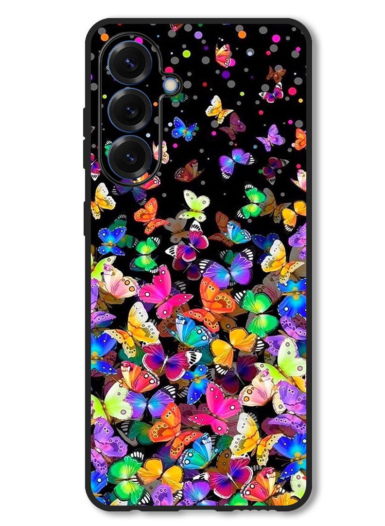 Theodor Case Compatible with Samsung Galaxy A56 Protection Shockproof Bumper Cover Small Butterflies - Image 1