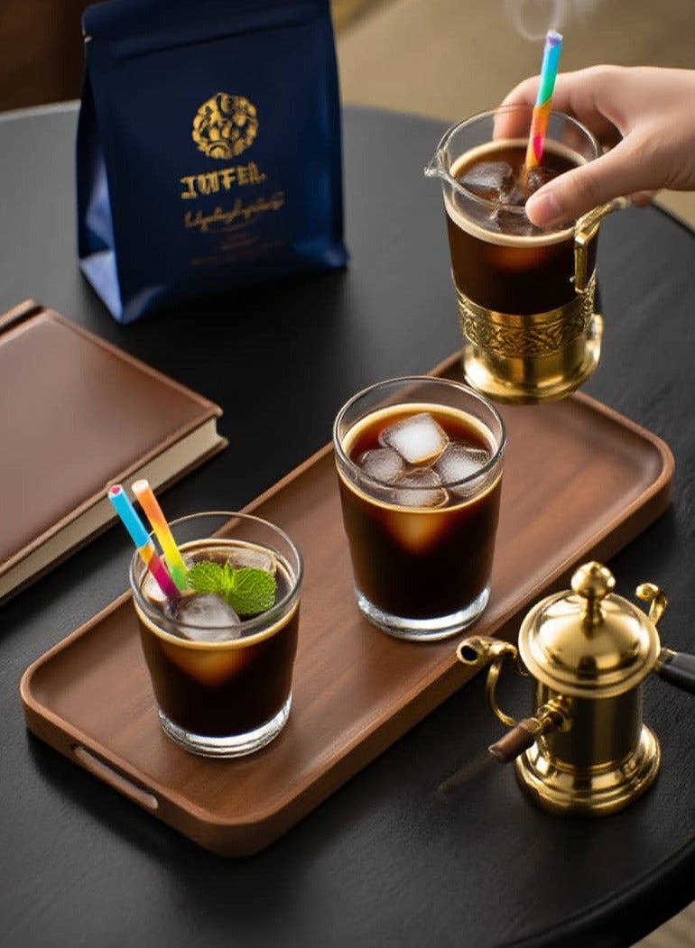 NayZaan Walnut Coffee Wood Serving Tray, Bedside Tea & Breakfast Tray, Classic Wooden Decorative Tray, Appetizer & Dessert Plate, Kitchen Cheese Board, Rectangular Snack & Dessert Tray, Brown Rectangular (30x12x2cm) - Image 5