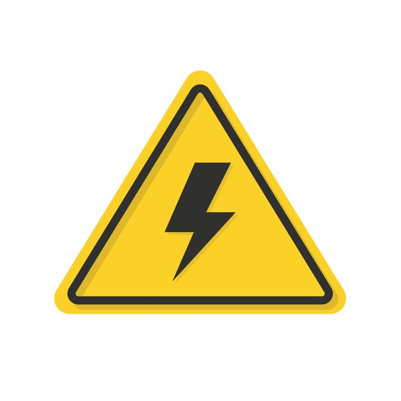 Haobase 10 Pcs Danger Symbol Electrical Hazard Warning Safety Sign Sticker - 5 cm x 4.2 cm - Self Adhesive Vinyl - Image 3