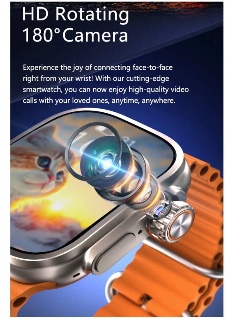 موديو ساعة موديو الذكية ST13 بشاشة كاملة 2.2 بوصة، فتحة بطاقة SIM، مع 3 أزواج من الأساور وكابل شحن، مصممة للسيدات والرجال - Image 5