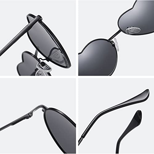 Kursan Polarized Heart Sunglasses for Women Metal Frame Fashion Lovely Style Sun Glasses UV400 Protection (Gold/Red) - Image 4