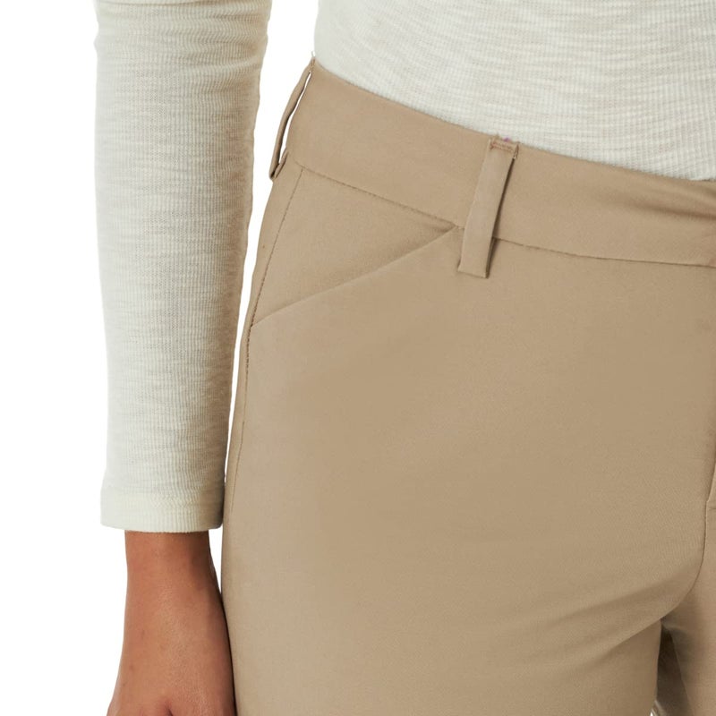 Lee Women's Wrinkle Free Relaxed Fit Straight Leg Pant, Flax, 14 - Image 4