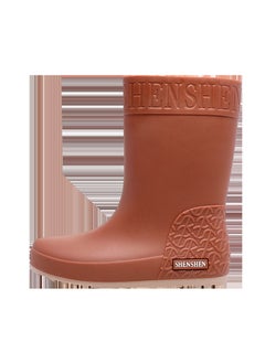 Generic Fashionable Womens Waterproof Rain Boots Brown 