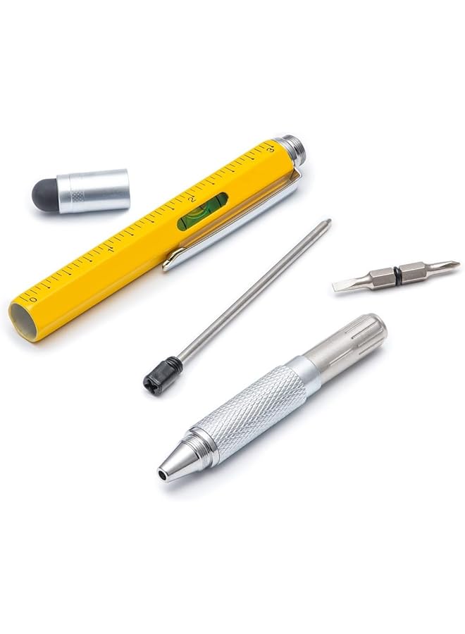 Excefore Multi Tool Pen 6 In 1 Multi Tool Pen Set Four Colors Steel And Aluminum Gadgets For Men For Gifts For Dad Men'S Anniversary Birthday Graduation Gifts For Construction Woodworking Daily Use - Image 2