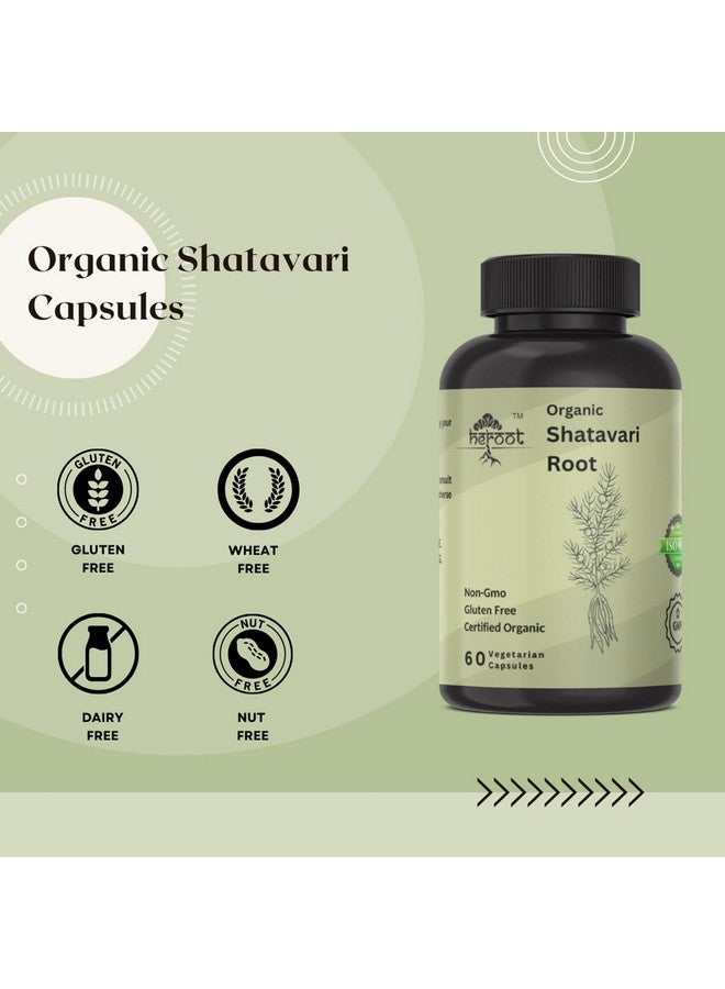 Heroot Organic Shatavari Root 500mg (Asparagus racemosus) Menstrual Cramp Relief, Menopause Support, and Women's Health | 120 Capsules | Hormonal Balance Support - Image 5