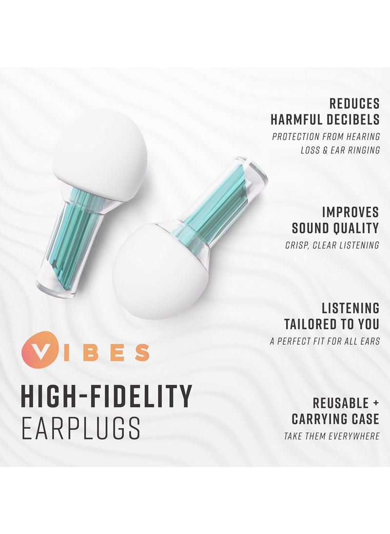 Vibes Vibes High Fidelity Ear Plugs - Invisible Earplugs for Music Concerts, Musicians, Motorcycles, Airplanes, Raves, and Work - Noise Reduction and Hearing Protection - Fits All Ears - Teal  - Image 3