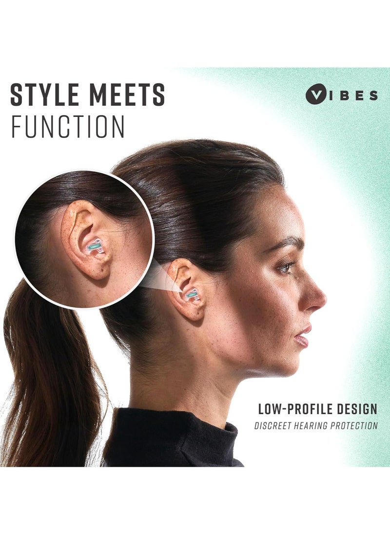 Vibes Vibes High Fidelity Ear Plugs - Invisible Earplugs for Music Concerts, Musicians, Motorcycles, Airplanes, Raves, and Work - Noise Reduction and Hearing Protection - Fits All Ears - Teal  - Image 4