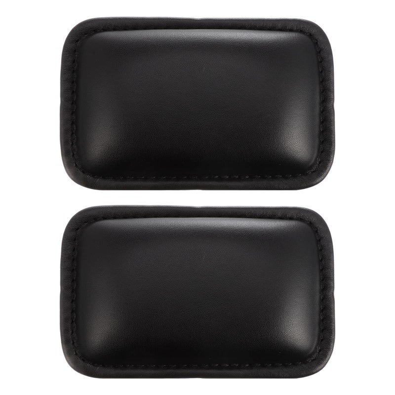 Black Leather Wrist Rest and Elbow Cushion Set for Mouse Keyboard Ergonomic Office Gaming Desk - Image 2
