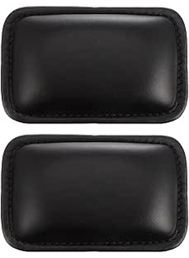 Black Leather Wrist Rest and Elbow Cushion Set for Mouse Keyboard Ergonomic Office Gaming Desk - Image 1