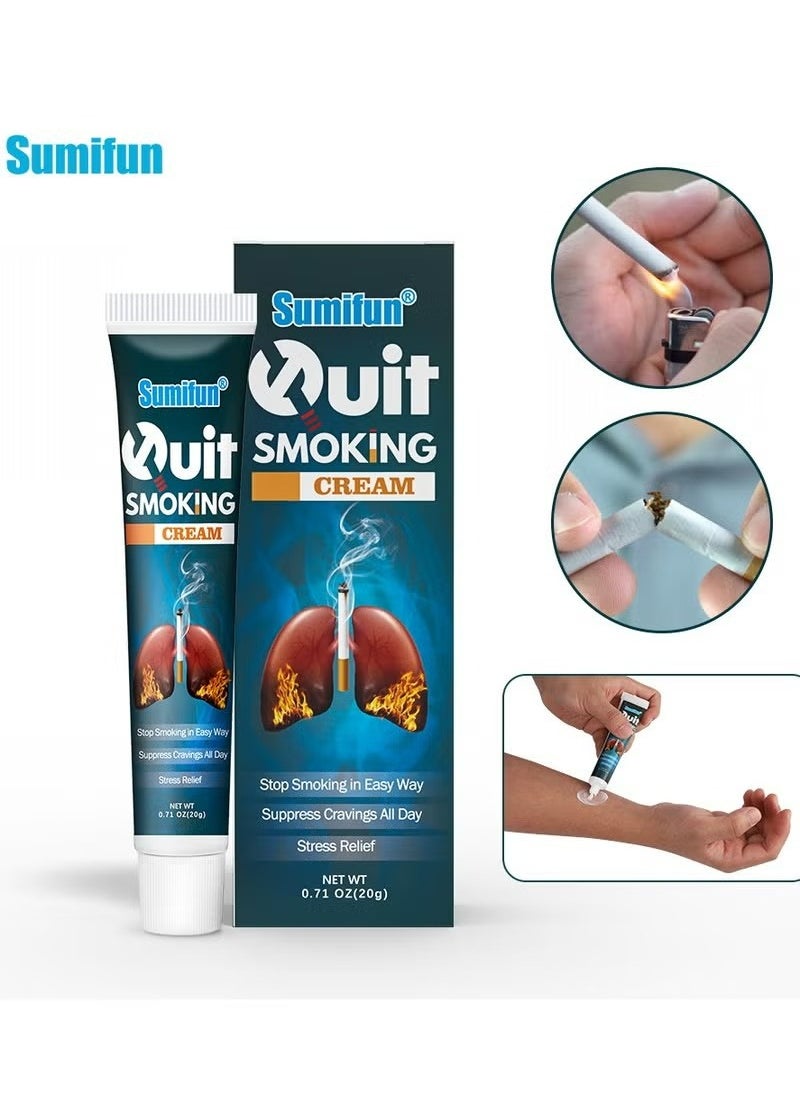 Sumifun Quit Smoking Cream，Smoking Control Cream, Easy To Quit Smoking, Suppress Cravings And Stress All Day, 20G，Craving and Withdrawal Symptoms Reduction  - Image 1