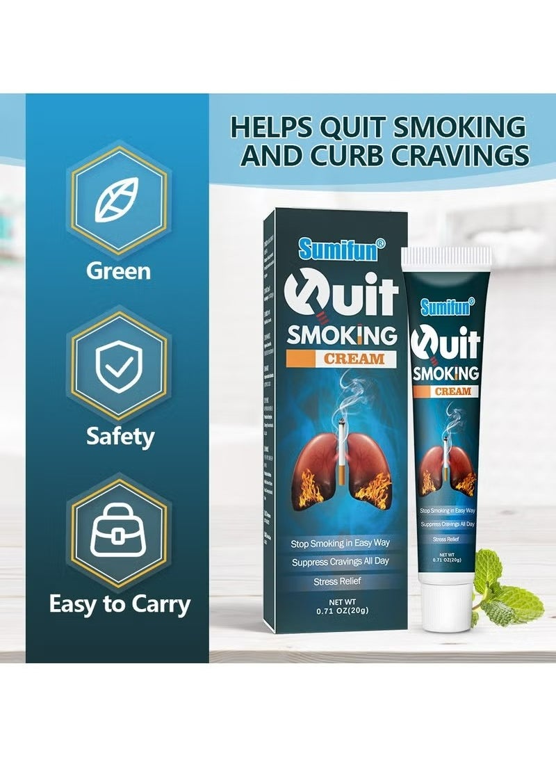 Sumifun Quit Smoking Cream，Smoking Control Cream, Easy To Quit Smoking, Suppress Cravings And Stress All Day, 20G，Craving and Withdrawal Symptoms Reduction  - Image 4