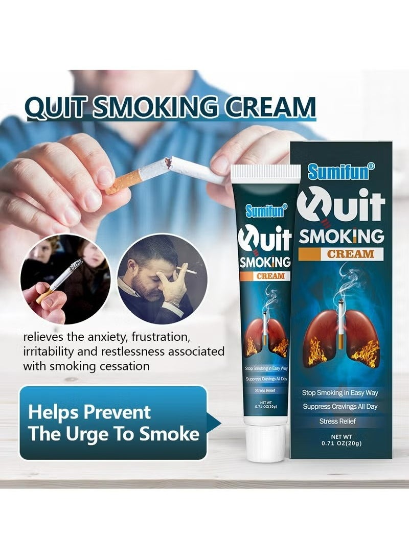 Sumifun Quit Smoking Cream，Smoking Control Cream, Easy To Quit Smoking, Suppress Cravings And Stress All Day, 20G，Craving and Withdrawal Symptoms Reduction  - Image 5