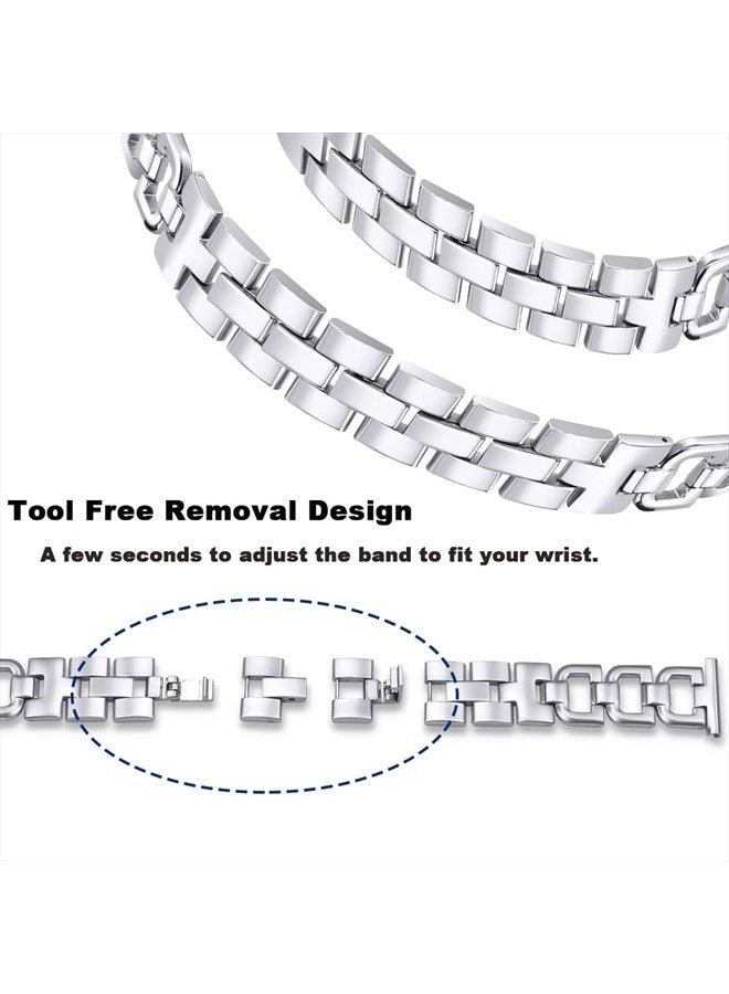 JOYOZY أشرطة ستانلس ستيل من جويزي لساعات جالاكسي ووتش 5/4 40 مم 44 مم جالاكسي ووتش أكتيف 40 مم/أكتيف 2 (40 مم)(44 مم)/جالاكسي ووتش (42 مم)، حزام معدني على شكل D لساعات ووتش 4 كلاسيك 42 مم 46 مم/ووتش 5 برو/جير S2 كلاسيك - Image 3