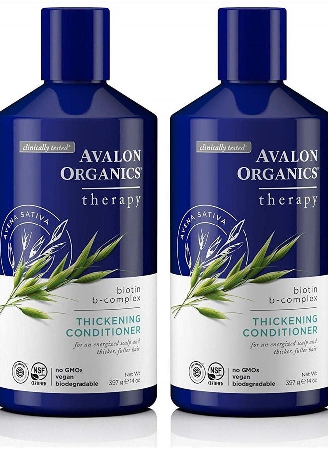 Avalon Organics Complex Thickening Conditioner, Biotin B, 14 Oz (Pack of 2)  - Image 1
