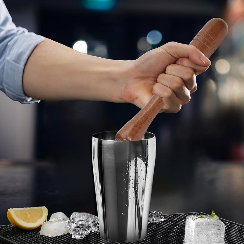 eispap 7.6" Brown Wooden Muddler for Cocktails – Durable Wood Ice Crusher – Stylish Wooden Mojito Muddler Bar Tool – Handy Cocktail Muddler- Perfect Masher Kitchen Tool for Garlic Avocado Herbs and Fruits - Image 5