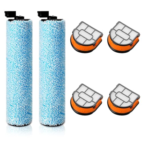 Herosky WD161 Roller and Filter For Shark HydroVac MessMaster Wet Dry Vacuum Cleaner WD161 WD261 AW261 (2 Brush 4 Foam Filter Kit) - Image 1