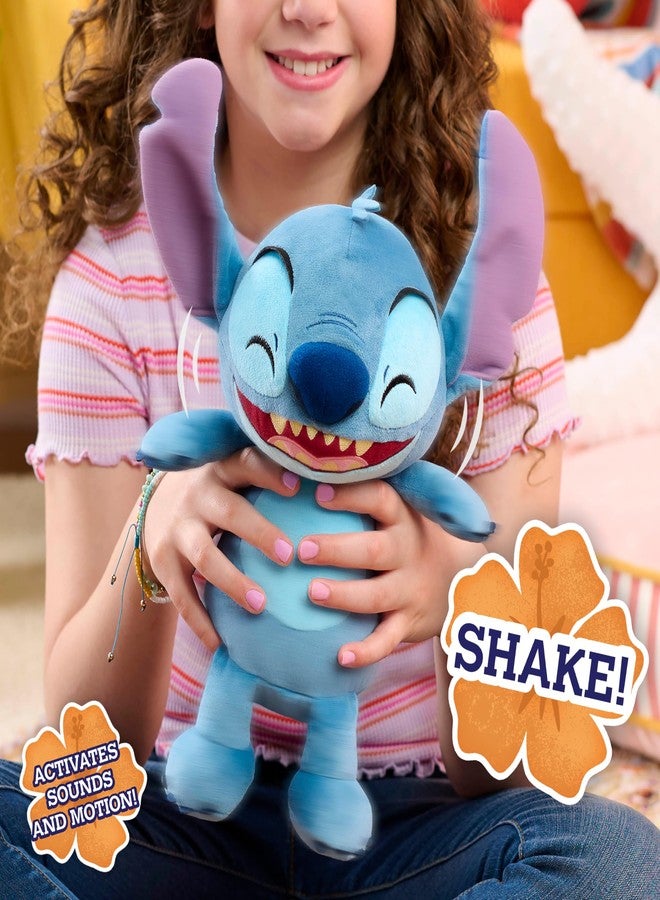 Just Play Disney Stitch Crack Me Up Stitch 11-inch Plush with Sounds and Motion, Wiggles, Giggles, and Laughs, Stuffed Animal, Kids Toys for Ages 3 Up by Just Play - Image 2