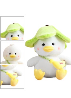 KASTWAVE Green Banana Duck Hat Plush Toy, Banana Duck Stuffed Animal, Soft Fluffy Peel Banan Duckling Hugging Cushion Decor for Girls And Boys Hugging Pillow Gifts for Kids (25cm)  - Image 4