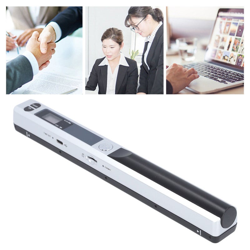 Portable Scanner: Silver 25.5cm Compact Size, 900DPI High Definition Scanning, A4 Document Scanner - Versatile PDF JPG Formats, 32GB Storage Support, Mobile Handheld Scanner for Home Office Travel On- - Image 5