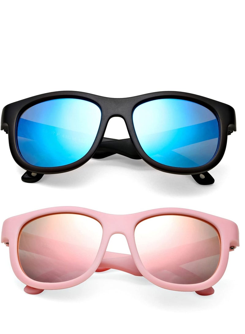 SYOSI 2 Pack Flexible Polarized Baby Sunglasses with Adjustable Strap for Toddler Newborn Infant Age 0 24 Months 100% UV Protection - Image 2