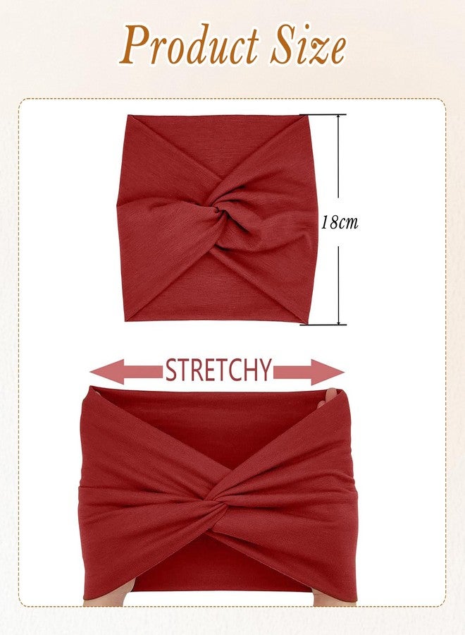 TecoKart تيكوكارت® 3 قطع من ربطات الشعر الناعمة والمطاطية للنساء - ربطات شعر أنيقة من القماش للنساء بمقاس مطاطي | ربطة رأس عريضة مانعة للانزلاق لليوجا، والجيم، والسفر - Image 2