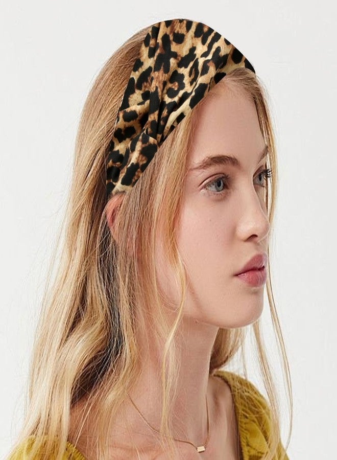 TecoKart تيكوكارت® 3 قطع من ربطات الشعر الناعمة والمطاطية للنساء - ربطات شعر أنيقة من القماش للنساء بمقاس مطاطي | ربطة رأس عريضة مانعة للانزلاق لليوجا، والجيم، والسفر - Image 5