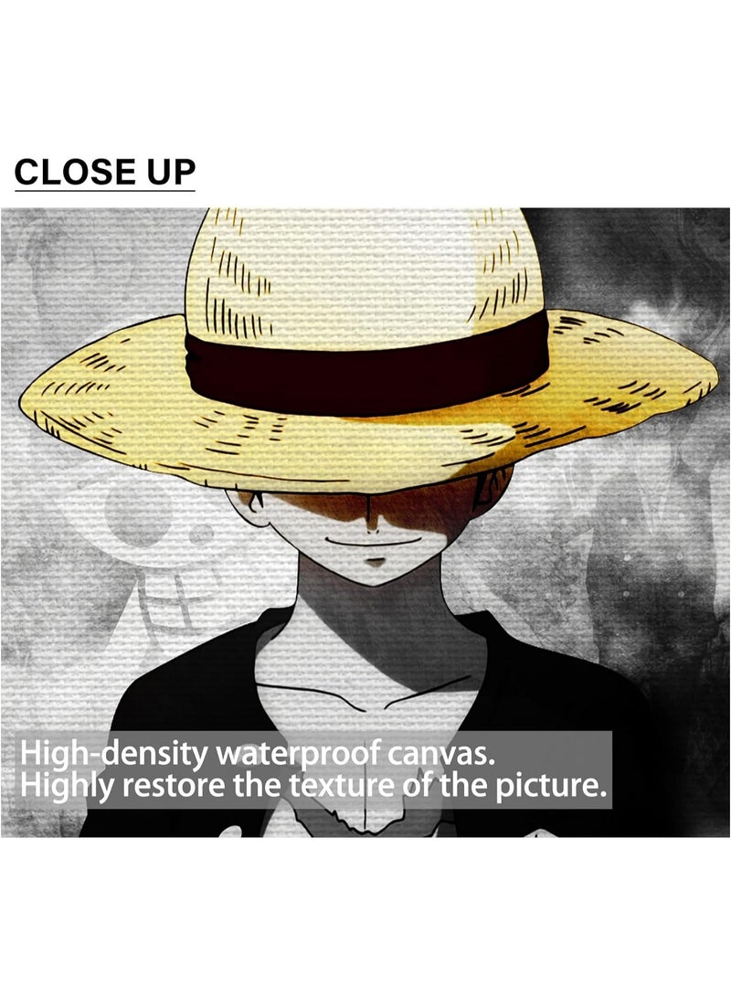 Today Idea Anime One Luffy Piece Poster Print on Canvas The Straw Hat Pirates Wall Picture for Living Room Decor Wall Art,Unframed - Image 3