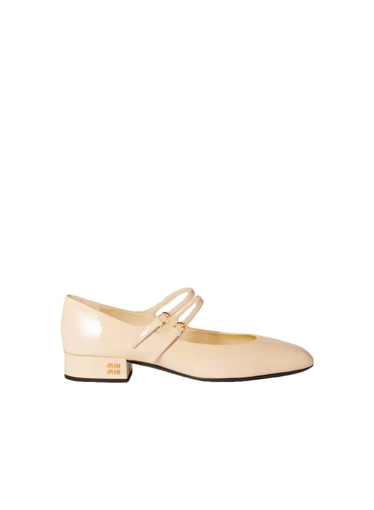 Miu Miu Patent leather slingback pumps with buckles - Image 2