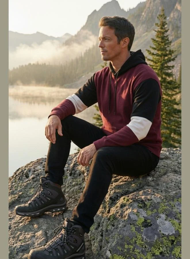 Buratti  Buratti Cotton Relaxed Fit Hooded Furry Soft Raised Sweat Men's SWEAT 5905299 for Men | Best Price UAE