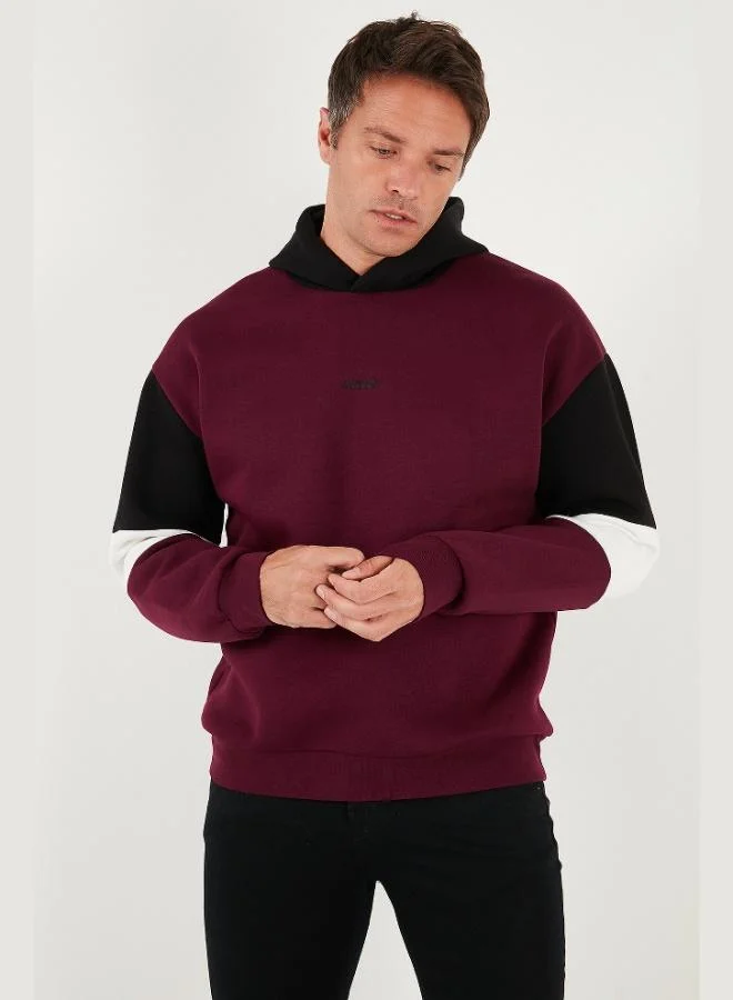 Buratti  Buratti Cotton Relaxed Fit Hooded Furry Soft Raised Sweat Men's SWEAT 5905299 for Men | Best Price UAE