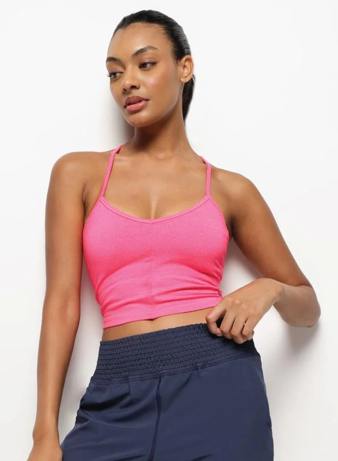 زيسي صدرية كاميسول متقاطعة وردي فاقع