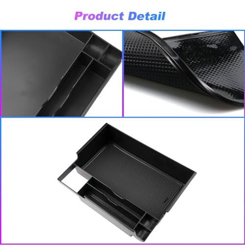 SXCY for 2023 2024 2025 Ford Explorer Center Console Organizer for Ford Explorer 2020-2025 Accessories Console Tray for 2023-2025 Ford Explorer Console Organizer 2025 Explorer Accessories(Black) - Image 4