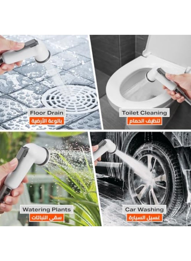 BMB TOOLS Single Handheld Bidet Sprayer for Toilet-Bathroom- Adjustable Water Pressure Easy Installation Personal Hygiene | Bidet Spray Gun, Restroom Shower Rinse Spray Cleaning Spray Washer  - Image 5
