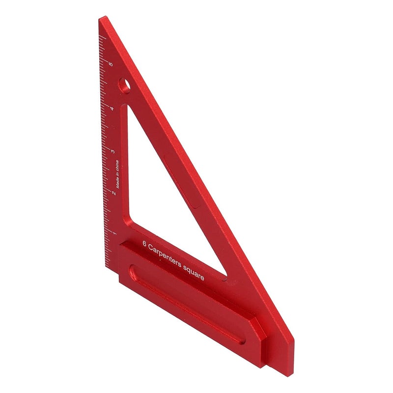 6 Inch English Triangle Ruler Aluminum Alloy Woodworking Measuring Tool for Carpenter - Image 4