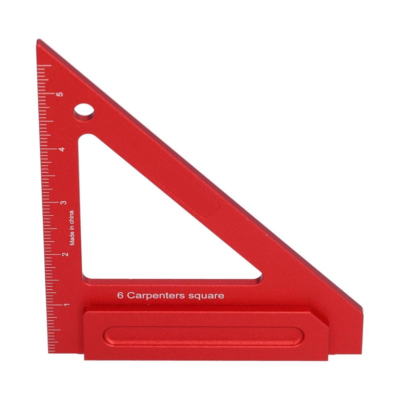 6 Inch English Triangle Ruler Aluminum Alloy Woodworking Measuring Tool for Carpenter - Image 5