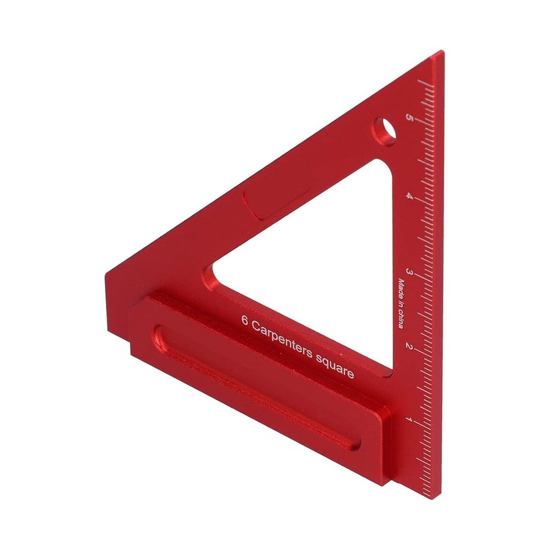 6 Inch English Triangle Ruler Aluminum Alloy Woodworking Measuring Tool for Carpenter - Image 3
