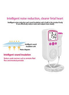 Generic Portable Fetal Heart Rate Monitor Device, Easy to use Home Fetal Doppler, Ultrasonic Monitoring Technology with LCD Display for Baby(Pink)  - Image 5
