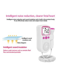 Portable Fetal Heart Rate Detection Device, Easy to use Home Fetal Doppler, Ultrasonic Diagnostic Technology with LCD Display for Baby(Pink) - pzsku/Z2B471442F5BD7C22871EZ/45/_/1687233209/72579ef8-132c-4df1-a238-765d307e9737