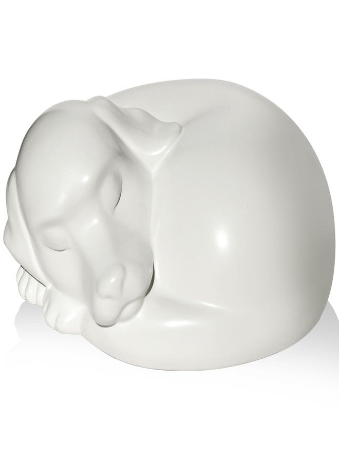 FUFYUKEY Dog Urn, Dog Urns for Ashes, for Pets Up to 75 Lbs, Sleeping Doggie Pet Memorial Keepsake Funeral Urn for Dogs Ashes, White Resin Cremation Dogs Urns - Image 4