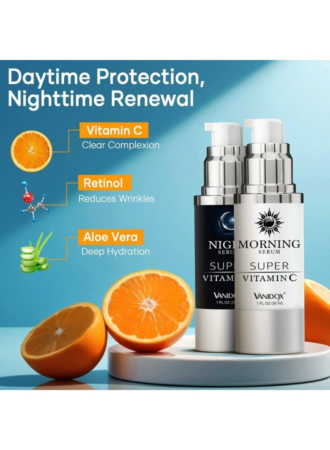 VANIDOX Super C Serum for Mature Skin, All-In-One Formula, Made in USA, Hydrates, Firms, Lifts, and Targets Wrinkles, Age Spots, and Fine Lines, Vitamin C Serum (1fl oz x 2) - Image 3