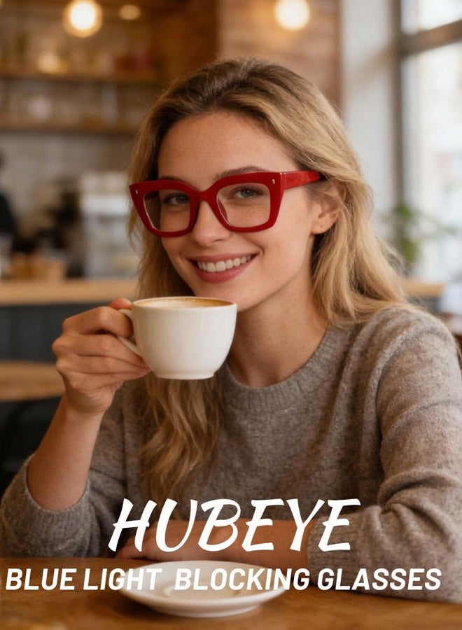 Hubeye 3 Pack Oprah Style Reading Glasses Oversized Readers Blue Light Blocking Computer Eyewear With Spring Hinge +2.5 - Image 5