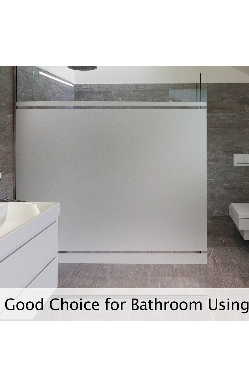 تشيلور غشاء خصوصية نافذة متجمد يحجب الأشعة فوق البنفسجية للتحكم في الحرارة وحجب الأشعة فوق البنفسجية، أغطية أبواب غير لاصقة غير قابلة لإعادة الاستخدام للحمامات والمكاتب المنزلية - Image 4