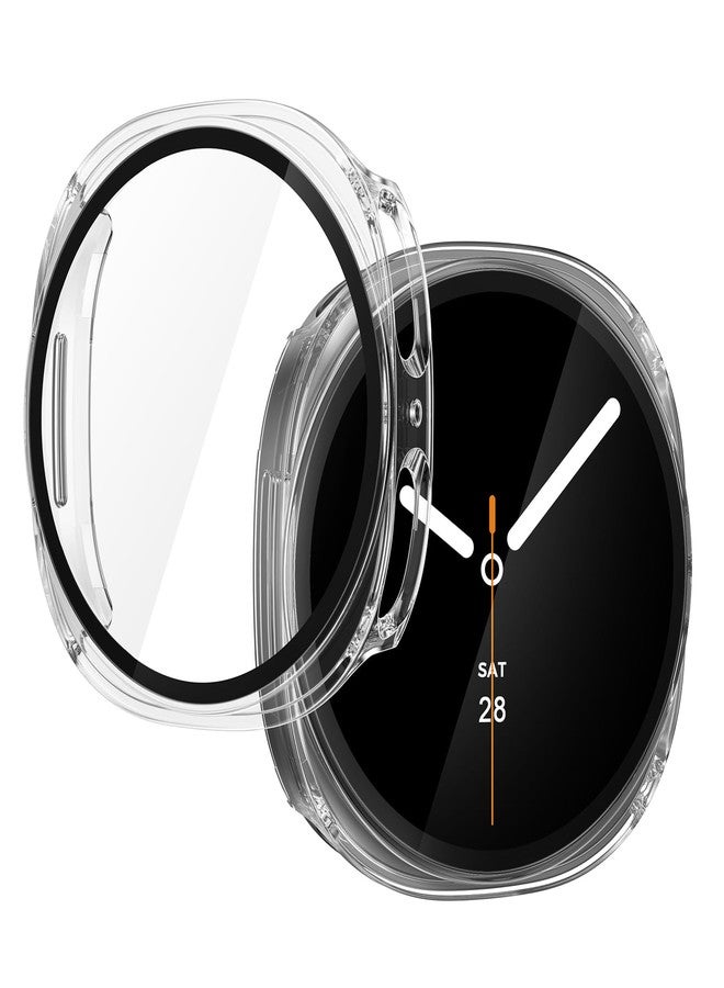 JULK [2 Pack] JULK for New 2025 Galaxy Watch 8 Screen Protector 44mm, Protective Hard Case with Built-in Tempered Glass, Ultra-Thin Scratch Resistant Face Cover for Samsung Watch 8 44mm (2 Transparent) - Image 1
