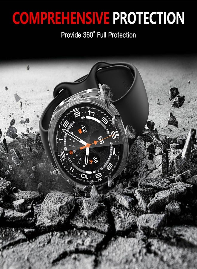JULK [2 Pack] JULK for New 2025 Galaxy Watch 8 Screen Protector 44mm, Protective Hard Case with Built-in Tempered Glass, Ultra-Thin Scratch Resistant Face Cover for Samsung Watch 8 44mm (2 Transparent) - Image 3