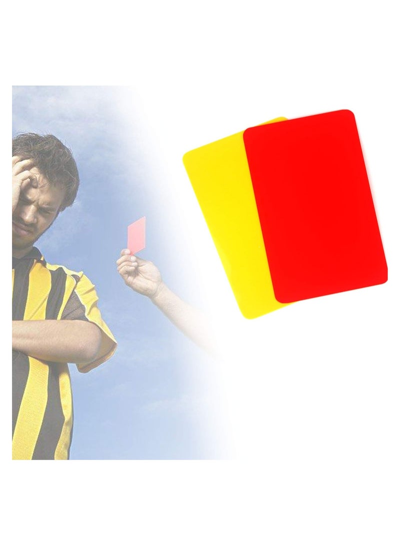 Generic Soccer Referee Flag Set, Red Yellow Cards with Notebook and Pencil, Match Football Linesman Flags, Coach Referee Stainless Steel Whistles - Image 5