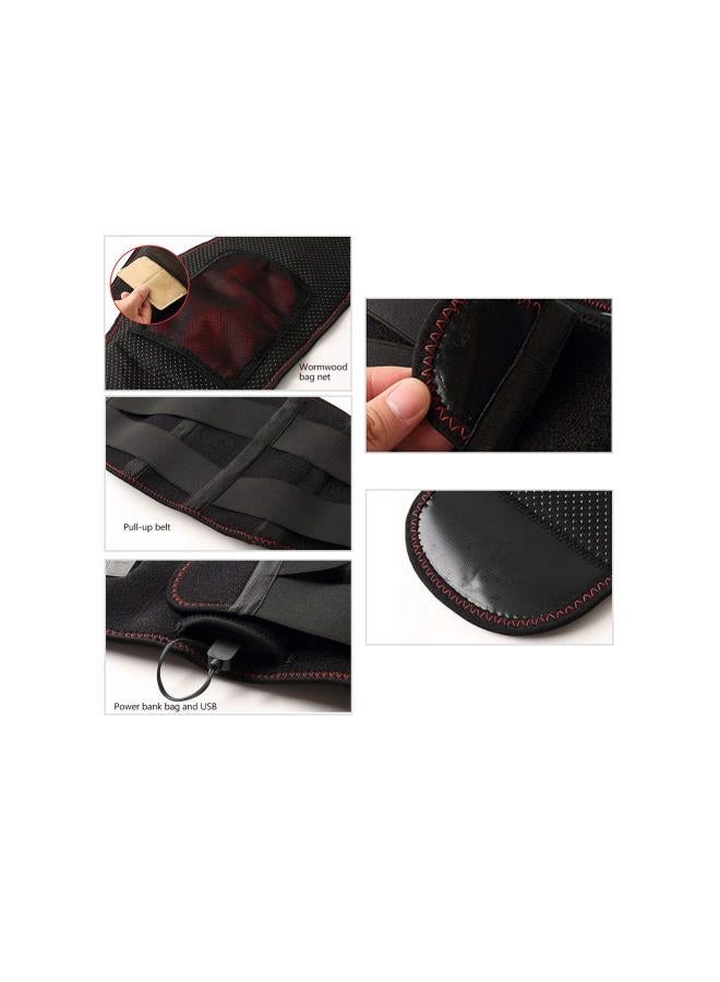 WYBOT Portable Massage Waist Heating Pad, Adjustable Electric Waist Heating Belt for Lower Back Pain and Menstrual Cramps Pain Relief Fits Men and Women  - Image 3