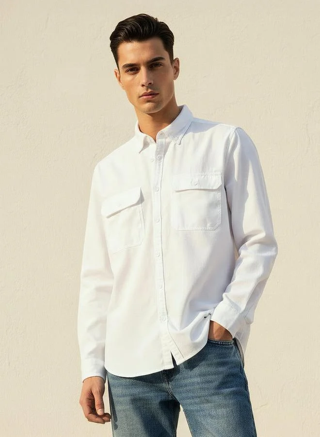 Splash FAV Men Regular Fit Collared Long Sleeve Shirt